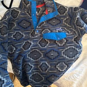 Patagonia Aztec Synchilla blue fleece